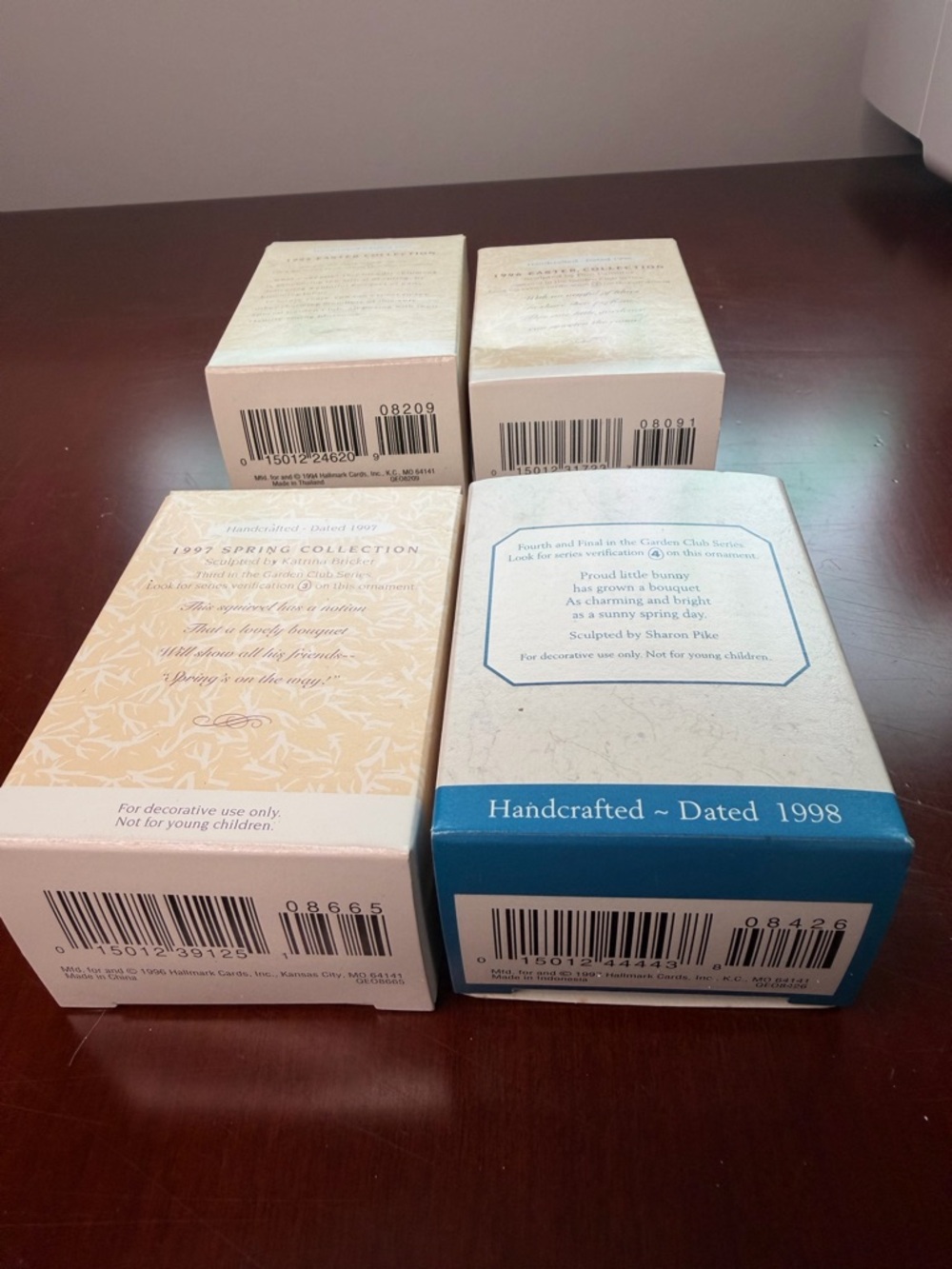 Hallmark Keepsake Ornament Garden Club Easter Collector's Series Set Complete(4) - Picture 4 of 4